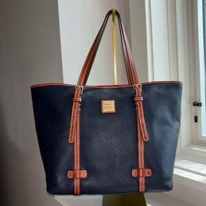 Dooney & Bourke Midnight Blue Pebble Grain Classic Tote